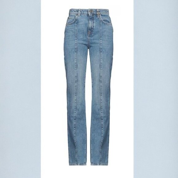 Twinset Wide Leg High Waisted  Designer Italian Made Jeans Size 28 New - Picture 1 of 9